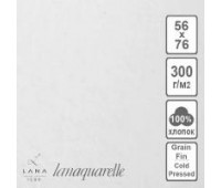 LANA Бумага для акварели "Lanaquarelle", 300 г/м², 56х76 см, 5 л, хлопок 100%, среднее зерно